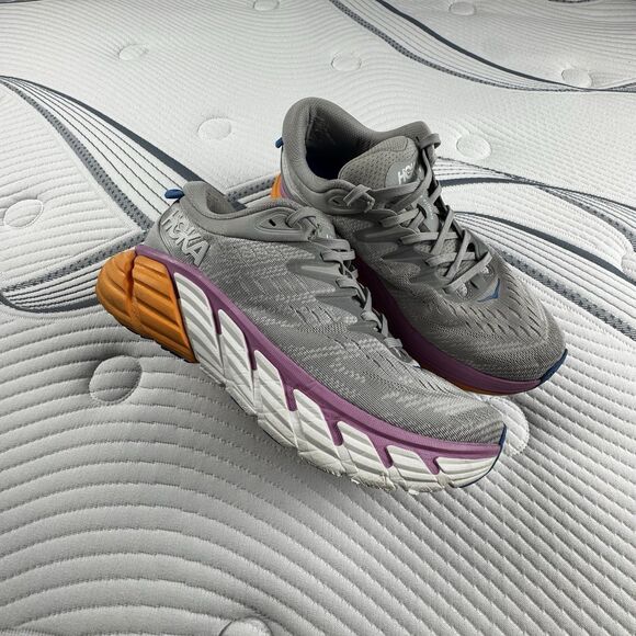 Hoka Gaviota 4 Women 8.5B Gray Running Comfort 1123199 HMNC Athletic Harbor Mist - Picture 1 of 12